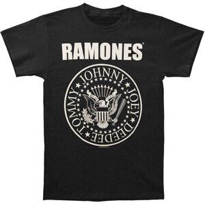 Hey Ho Back Print Ramones Punk Rock Band Graphic T-Shirt 166